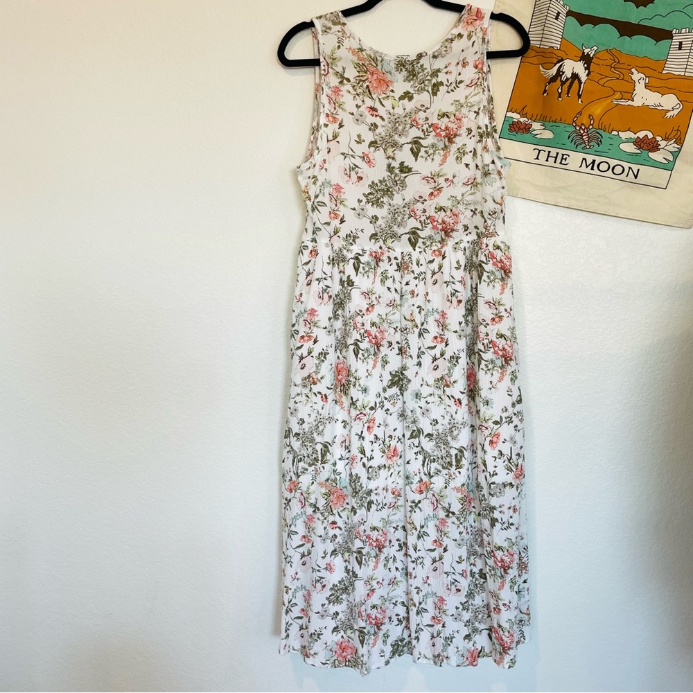 FRYE Floral Maxi Dress in Cream and Pink XL - Picture 8 of 9